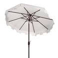 thumbnail image 6 of SAFAVIEH Outdoor Collection Zimmerman 11-Foot Round Market Umbrella Beige/White, 6 of 6