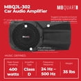 thumbnail image 4 of MB Quart MBQJL-302 400W Jeep JL Tailgate Powered Subwoofer Box with Amp and Bass, 4 of 12
