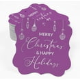thumbnail image 2 of Inkdotpot Real Silver Foil Bracket Shape Paper Hang Tags Merry Christmas & Happy Text Favor Tags Pack Of 50, 2 of 7
