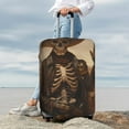 thumbnail image 3 of Lsque Western Skull Cowboy Printed Luggage Cover, Travel Luggage Protector,Scratch and Dirt Resistant, Fits 18-32 Inch Luggage - Medium, 3 of 9