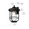thumbnail image 2 of Elegant Lighting Janney 11 Inch Outdoor Wall Sconce In Black, 2 of 8