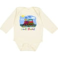 thumbnail image 3 of Inktastic I Love Trains Boys or Girls Long Sleeve Baby Bodysuit, 3 of 5