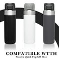 thumbnail image 3 of Linkidea 2 Pack Water Bottle Boot Compatible with Stanley Quick Flip GO 36oz, Silicone Waterbottle Bottom Bumper Protector (Black), 3 of 6