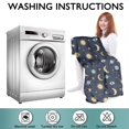 thumbnail image 6 of Wearable Oversized Blanket,Dark Blue Sun Moon Star Eye Planet Pattern Wearable Blanket Hoodie for Adults,Cozy Hooded Blankets with Super Pockets,Super Warm Fuzzy Pullover for Women & Men, 6 of 6