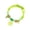 Green, variant on Beaded Dog Collar with Safety Buckle, Adjustable Vibrant Cat Collar 9.84-13.78in for Medium Dogs Cats, Multi-Color Travel