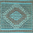thumbnail image 1 of Ahgly Company Indoor Square Persian Light Blue Traditional Area Rugs, 7' Square, 1 of 4