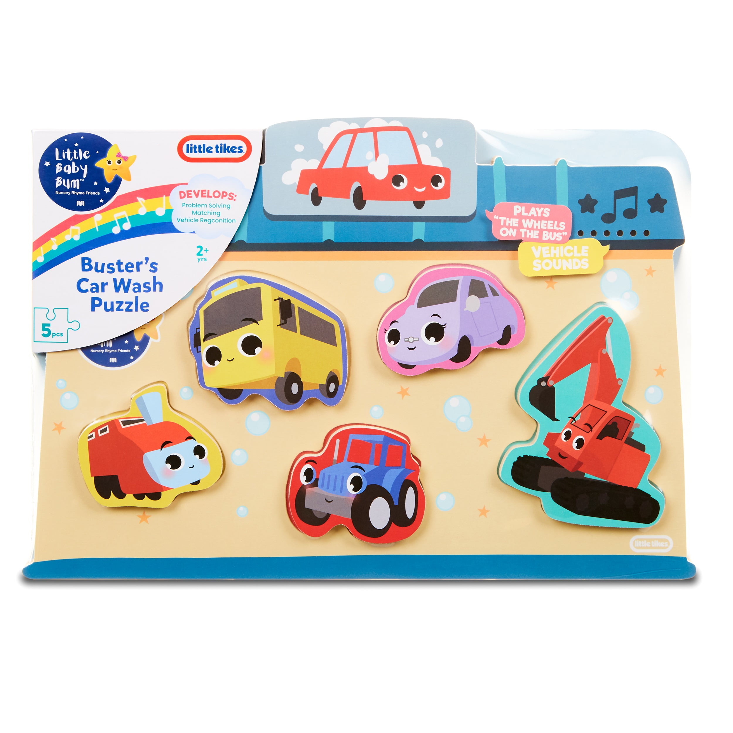 little baby bum musical wooden puzzle vehicle walmart com