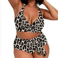 thumbnail image 1 of POINTERTECK Women High Waist Leopard Printing Split Swimsuit Plus Size Swimwear, 1 of 6