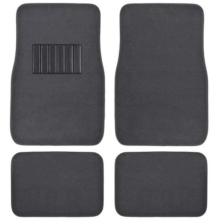 Front & Rear Carpet Car Truck SUV Floor Mats - Dark Grey