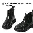 thumbnail image 4 of Bocca Girls Glitter Chelsea Boots Black Ankle Booties With Zipper 3M, 4 of 6