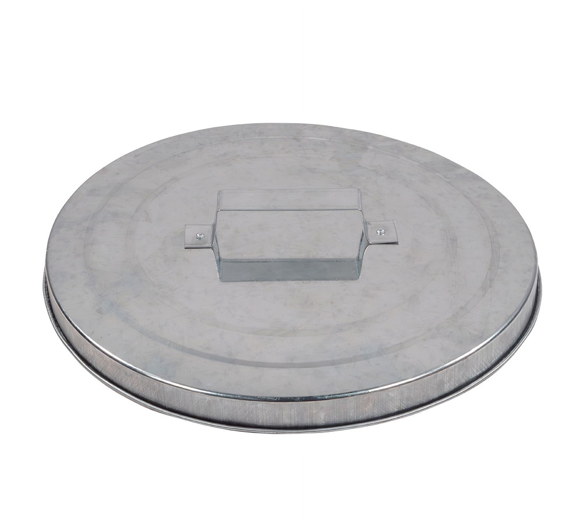 Galvanized Trash Can w/ Lid Ideal for Trailers - 6 Gallon Steel Mounted Small Outdoor Garbage Can for Home, Office, Bathroom, Kitchen - Fire and Heat Resistant