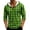 Army Green, variant on Men's Plaid Lightweight Hoodie, Casual 3/4 Sleeve Drop Shoulder Top, Relaxed Loose Fit Checkered Sweatshirt with Built-In Mask Hood, Red M