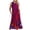Red, variant on Boho Maxi Dress for Women Summer Cotton Printed Crew Neck Sleeveless Dresses Tunic Tank Dress with Pockets Bohemian Oversized Sundress Gray M