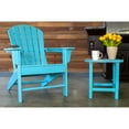 thumbnail image 4 of DecMode 18" x 15" Blue Resin Outdoor Accent Table, 1-Piece, 4 of 13