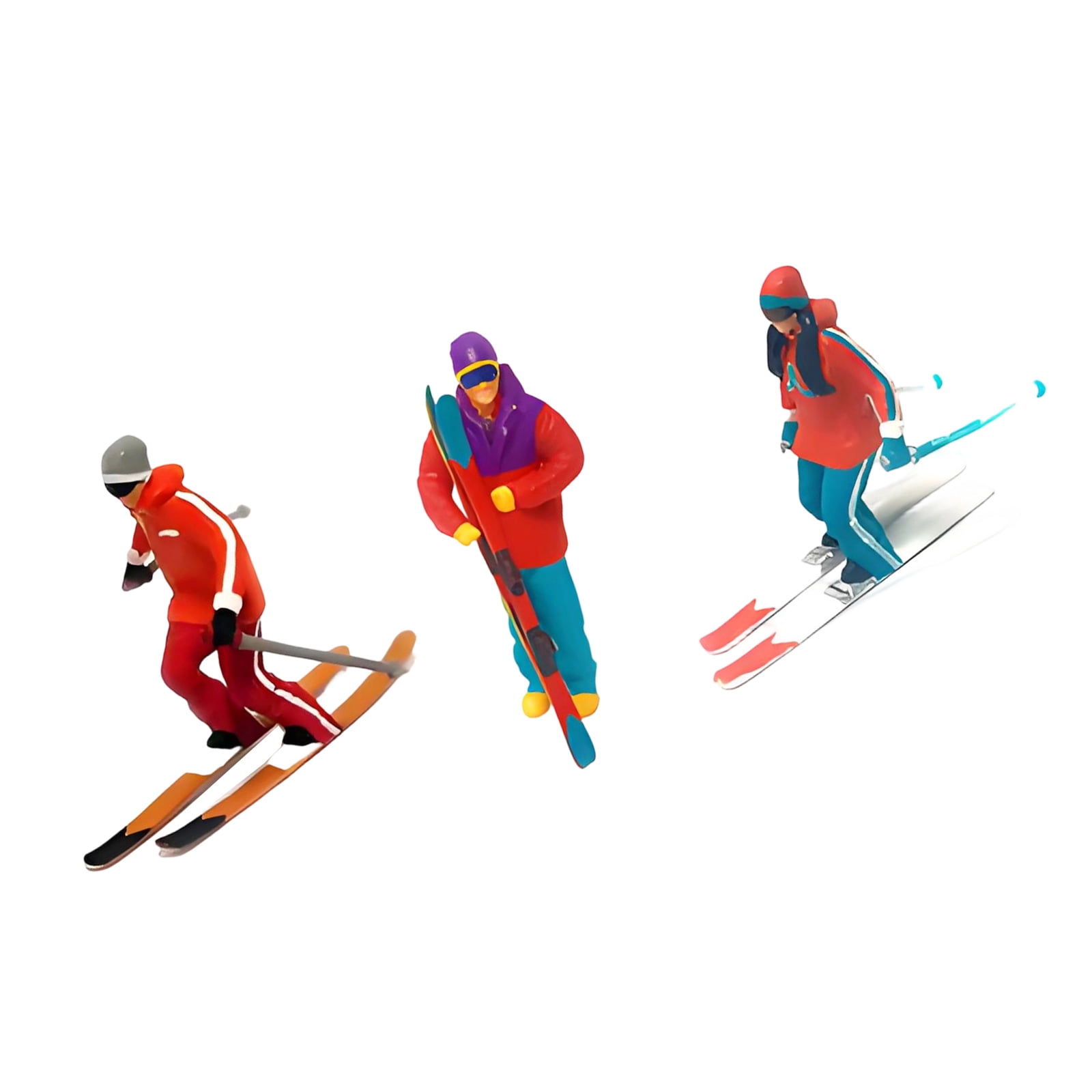 Realistic Skiing People Figure Model for Architectural Displays Dioramas Props 1:64 Scale Hand Painted Miniature Figure