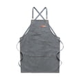 thumbnail image 2 of Delantal de barbero Sunnimix Lona con bolsillos Gris, 2 of 8