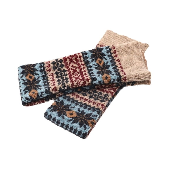 Milue Women Winter Warm Leg Warmers Loose Knitting High Over Knee Socks Boot Cuffs