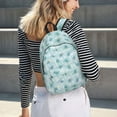 thumbnail image 5 of Disketp Sea Turtle print Canvas Backpack Lightweight Travel Daypack Student Rucksack Laptop Backpack-Small, 5 of 5