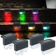 thumbnail image 2 of OUSITAID Solar Railing Light Outdoor LED Solar Fence Light Auto ON/OFF Solar Deck Light IP44 Waterproof Solar Step Light with Warm and Colorful Light for Patio Yard Garden Pathway, 2 of 11