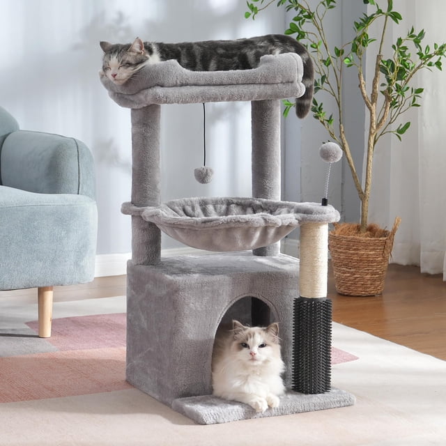 Torre para Gatos Pawfessor Pequeña con Hamaca y Rascador