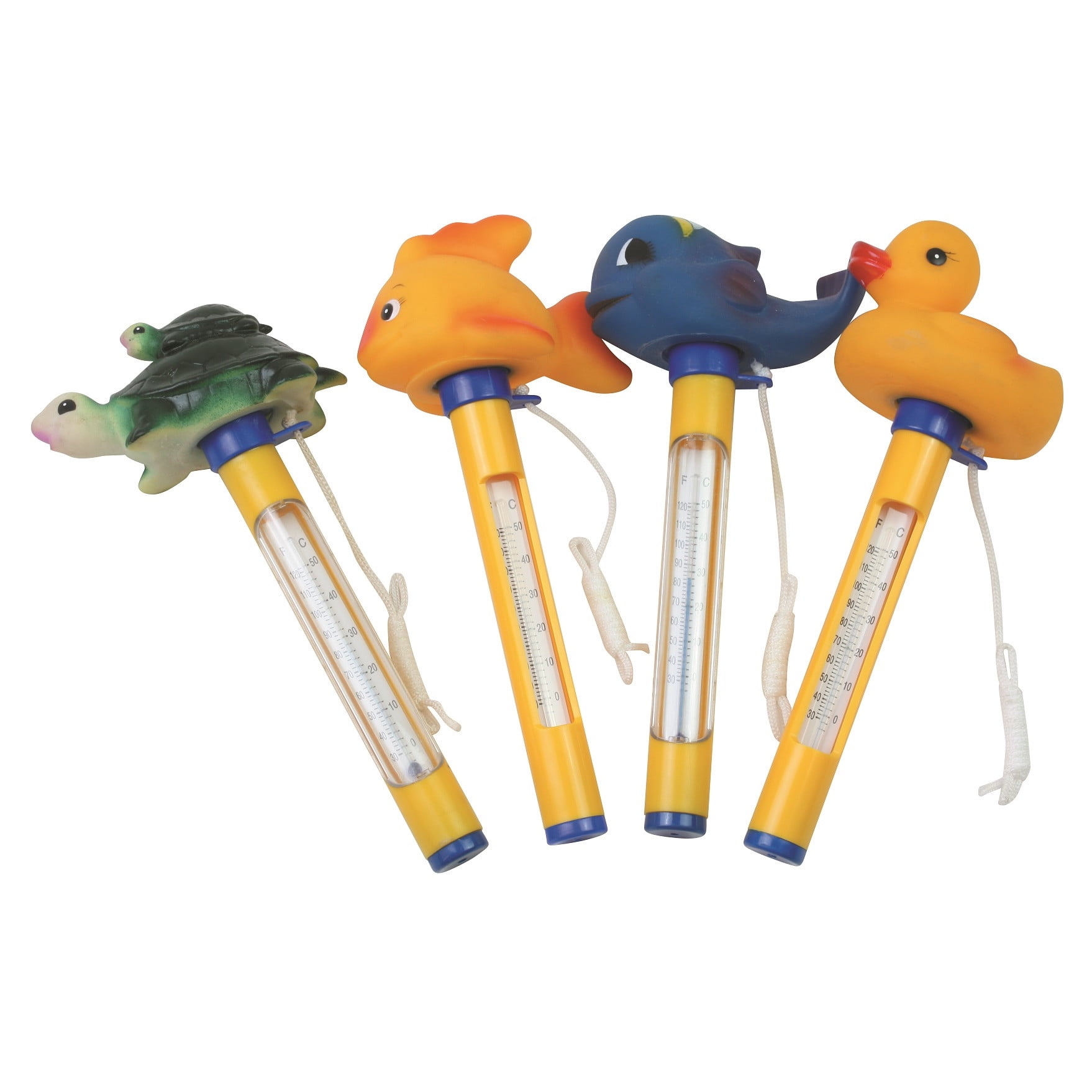 Aqua First Floating Animal Pool Thermometers Set of 4 Novelty Pool
