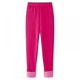thumbnail image 4 of 2-Pack Girls Winter Warm Cotton Fleece Lined Leggings Thick Pants Kids Basic Full Length Pant Thermal Stretch Leggings,2-11 Y, 4 of 8