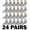 24 Pairs Gray, variant on Yacht & Smith 48 Pairs of Kids Ankle Wholesale Bulk Pairs Athletic Sports Socks, by SOCKS'NBULK