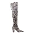 thumbnail image 3 of MARC FISHER Womens Gray Snake Tie Detail Zipper Water Resistant Cushioned Vany Pointed Toe Block Heel Dress Boots 5.5 M, 3 of 4