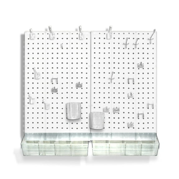 Azar Pegboard Organizer Kit White 900945-WHT