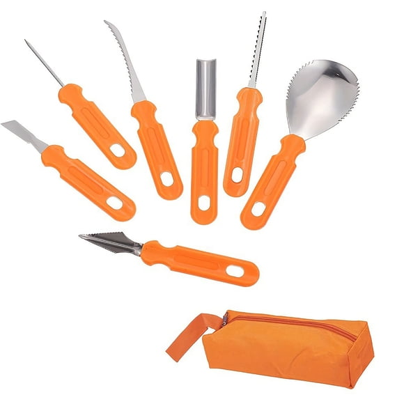 Halloween Pumpkin Carving Kit Stainless Steel 10 Carving Tools Storage Box Durable Ergonomic Quiet for Family Halloween Decoration