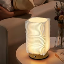 Ambient Light Table Lamp with 3 Color Modes, Touch Control, Rechargeable Bedside Night Light, 19x10x9.6cm, 400g, White Acrylic, Portable Modern Bedroom Living Room Lighting, Cordless Desk Lamp