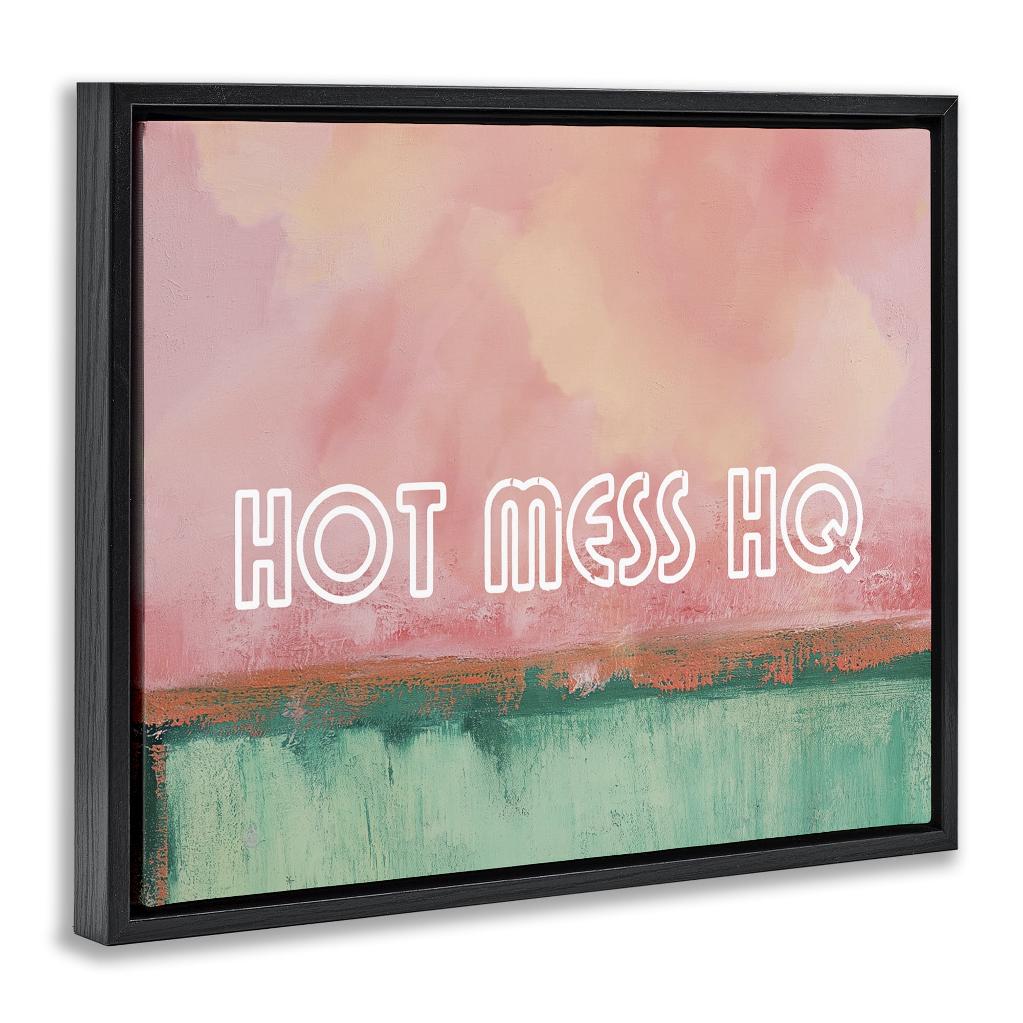 Stupell Industries Hot Mess Headquarters Black Framed Floater Canvas Wall Art, design by Gina Kelly