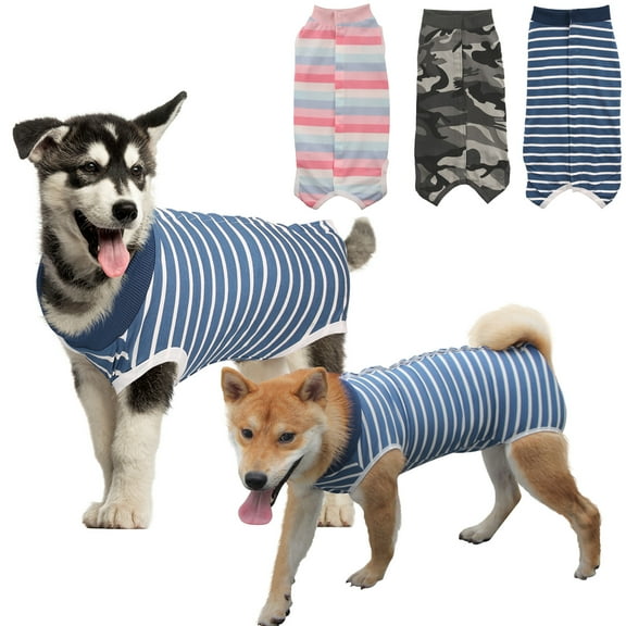 Recovery Suit for Dogs Cats After Surgery, Recovery Shirt for Male Female Dog Abdominal Wounds Bandages Cone E-Collar Alternative, Anti-Licking Pet Surgical Recovery Snuggly Suit, Soft Fabric Onesie