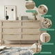 thumbnail image 3 of Yeshouse Cómoda de 6 cajones para el dormitorio, cómoda de ratán Natural con asas de Metal de oro, cajoncasa de campo con 5 patas fuertes para la sala de estar, pasillo, entrada, 3 of 7