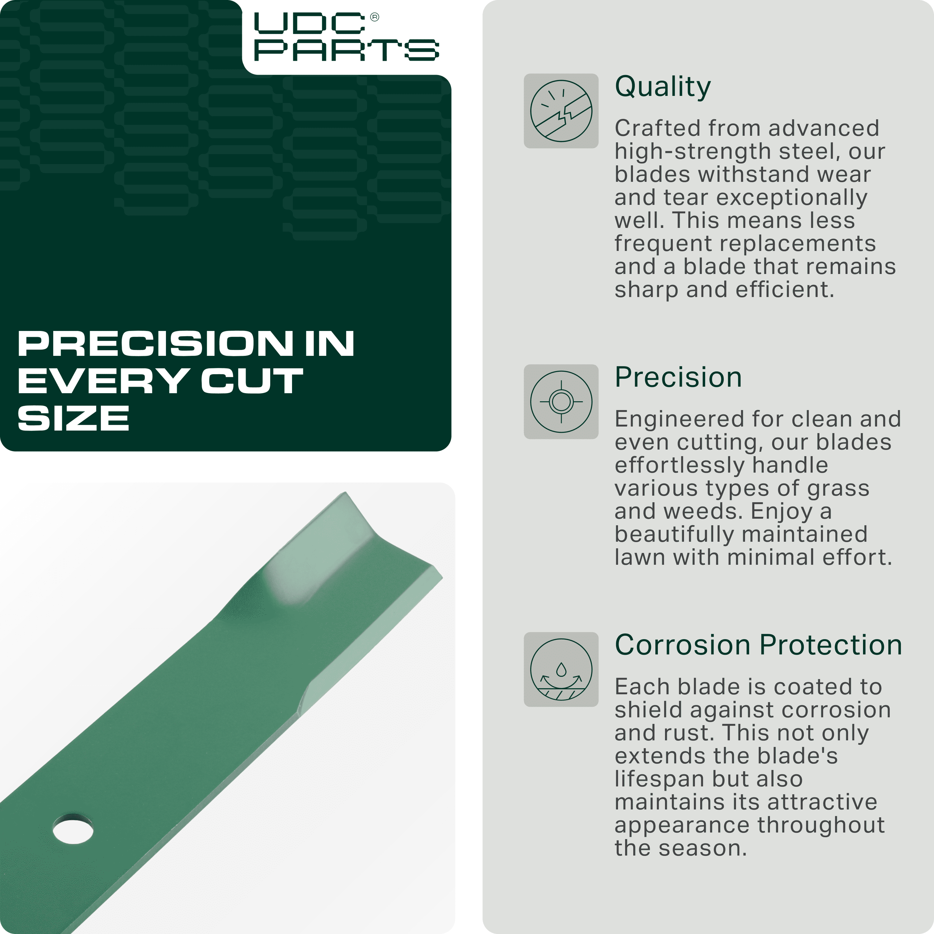 UDC Parts 04771200 High Lift Mower Blades for Ariens 52 Inch Ikon X XD XL Gravely ZTX ZT XL, 3 Pack