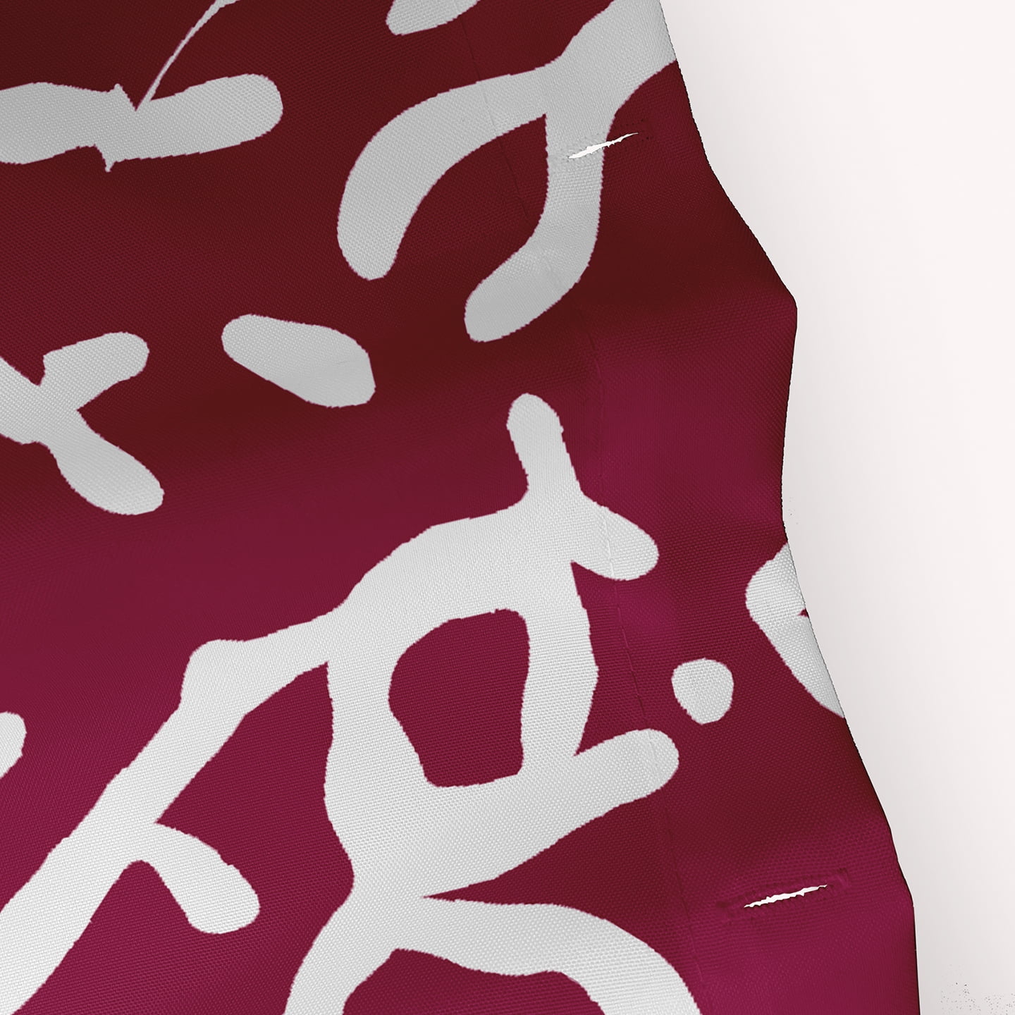 Simply Daisy 70" W x 73" L Seaweed Polyester Shower Curtain, Maroon Red [1 Ct]
