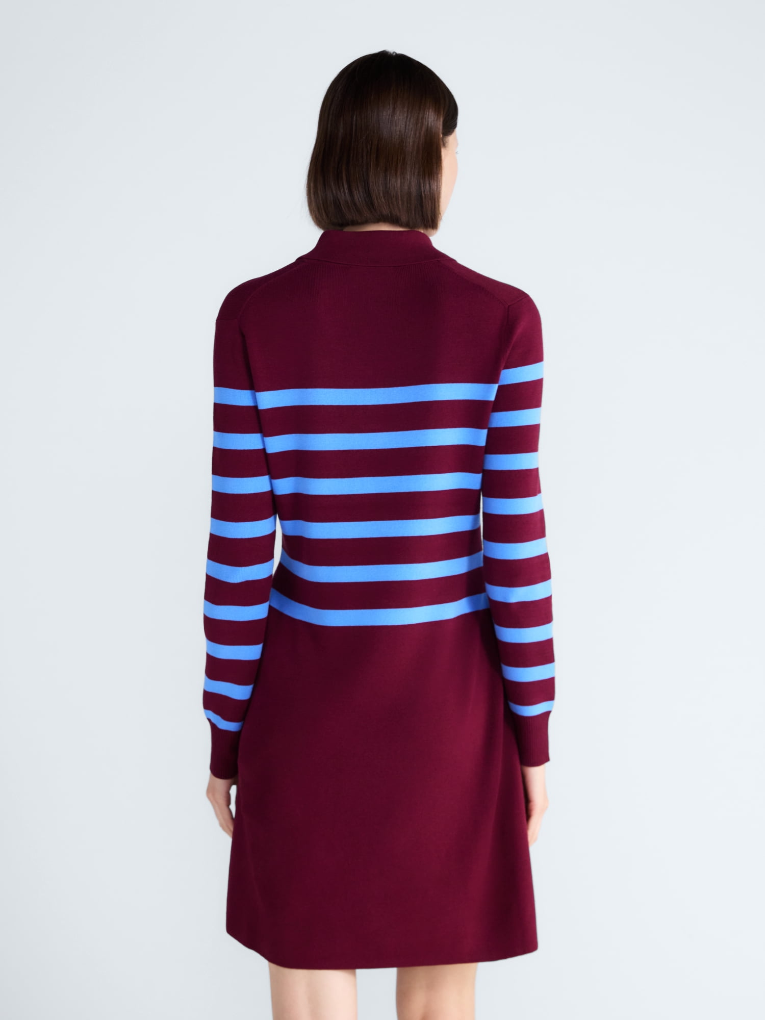 Free Assembly Women's and Women's Plus Polo Sweater Dress with Long Sleeves, Sizes XS-4X