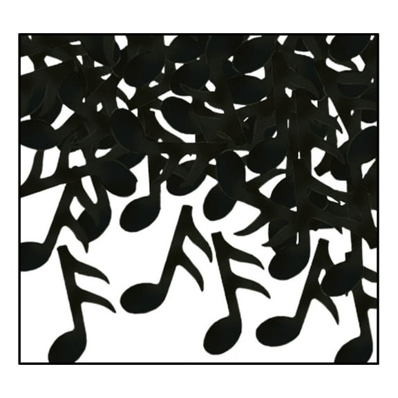 Party Central Club Pack of 12 Black Fanci-Fetti Musical Note Confetti Bags 1 oz.