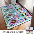thumbnail image 3 of Bohemian Retro Floral Non-Slip Entryway Door Mat,Boho Indoor Decor Durable Low Plush Door Mat,Washable Welcome Rug for Patio Hallway Home Decor 20x32 Inches, 3 of 7