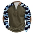 thumbnail image 2 of Blusas y camisas de manga larga con cuello redondo para hombre, sudadera con capucha de cuello redondo con cremallera y estampado, sudadera de manga larga, blusa de poliéster para hombre, 2 of 3