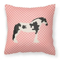Pink Check Themed Fabric Decorative Pillow