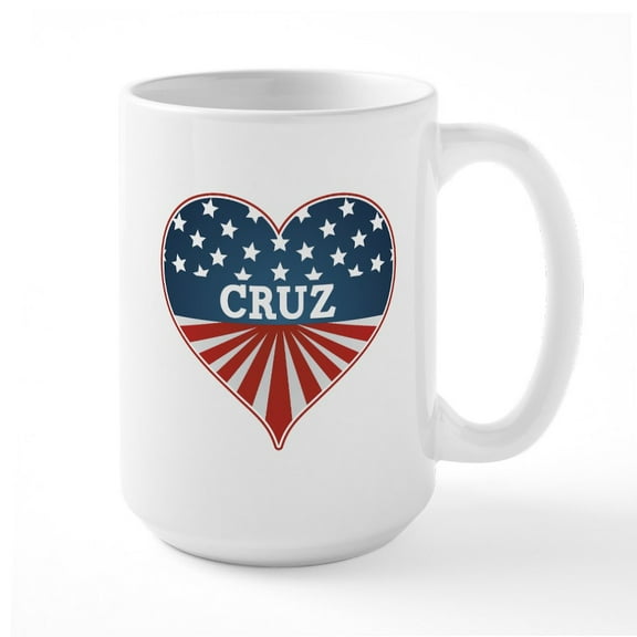 CafePress - Heart Cruz Large Mug - 15 oz Ceramic Large White Novelty Mug