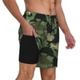thumbnail image 2 of Kdxio Camouflage Shark Print Men'S Swim Trunks With Compression Liner 7 Inch Inseam Quick Dry Swim Shorts, 2 of 7