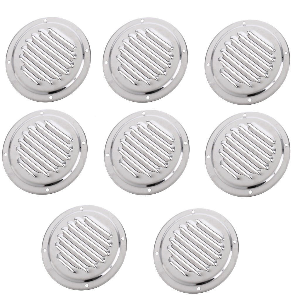 8 pcs 4" Stainless Steel Round Louvered Air Vent for Marine Boat Fittings 