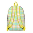 thumbnail image 3 of Blue and Gray Plaid Backpack, Compact Travel Companion with Adjustable Shoulder Support, 3 of 5