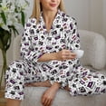 thumbnail image 6 of Daiia Music Player for Women's Long-Sleeved Pajama Set – Soft & Comfortable Sleepwear Button-Up Pajamas Cozy Lounge Wear-Medium, 6 of 7