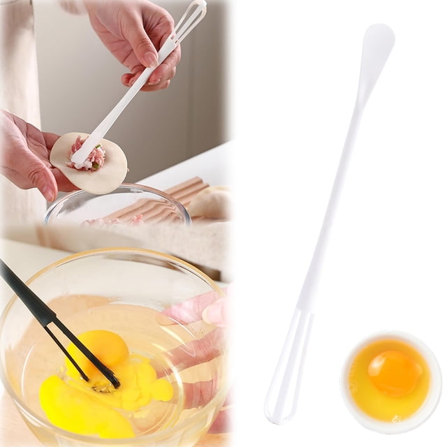 CRCMURE Egg Beater 2 In 1 Multifunctional Egg Beater With Seasoning Spoon Double Head Plastic Whisks Handheld Whisk Eggs Tools Eggs Mixer Mixing Utensil Kitchen Accessories For Mixing Eggs