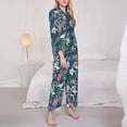 thumbnail image 3 of Fotbe Lilies Flowers Pattern Long Sleeve Pajama Set for Women,Sleepwear Set,2-piece Loungewear Set,Soft PJs Comfy Nightwear with Pockets -X-Large, 3 of 7