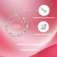 thumbnail image 4 of Lancharmed Friendship Bracelet Zircon Heart White Gold Plated Bracelet Gifts for Boyfriend, 4 of 7