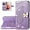 Light Purple, variant on Wallet Phone Case for Samsung Galaxy S23 FE,3D Butterfly Pattern PU Leather Flip Kickstand Case with Magnetic Clasp and Cash Card Slots Holster for Samsung Galaxy S23 FE,HZD Light Purple
